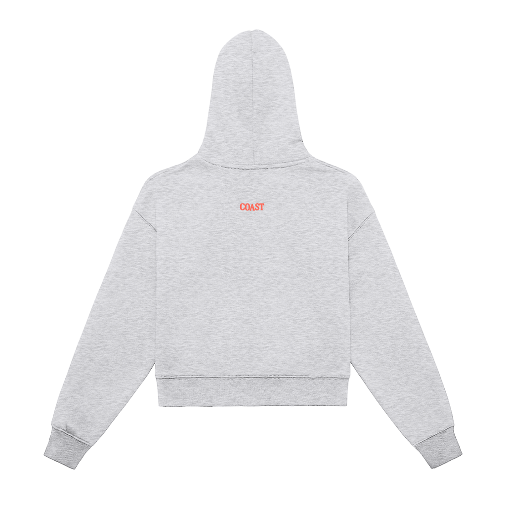 Women's Fleeced Zip-Up Cropped Hoodie