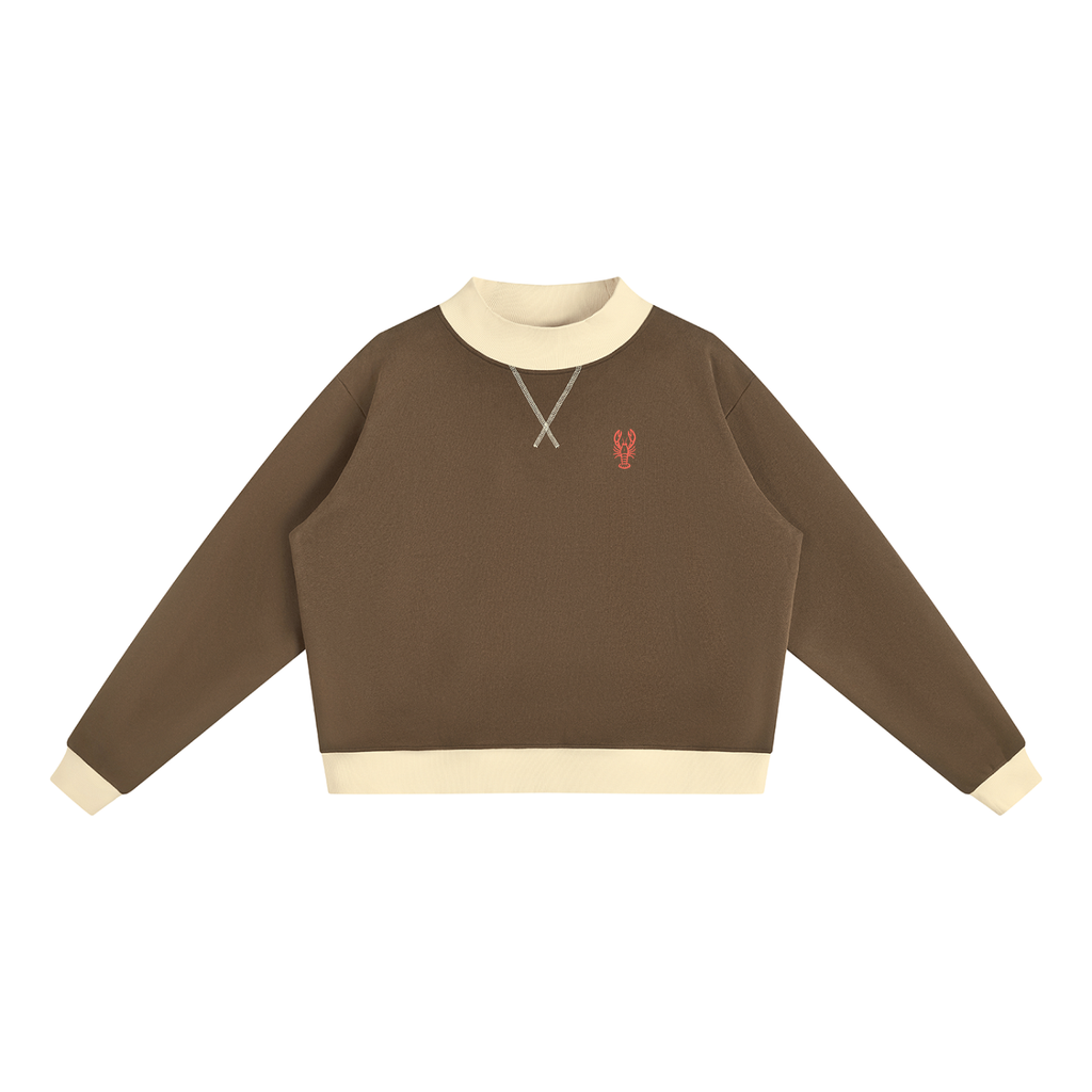 Women’s Mock Neck Crewneck Sweatshirt