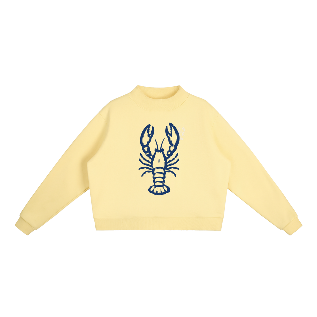 Essential Fleece Mock-Neck Crew Sweatshirt