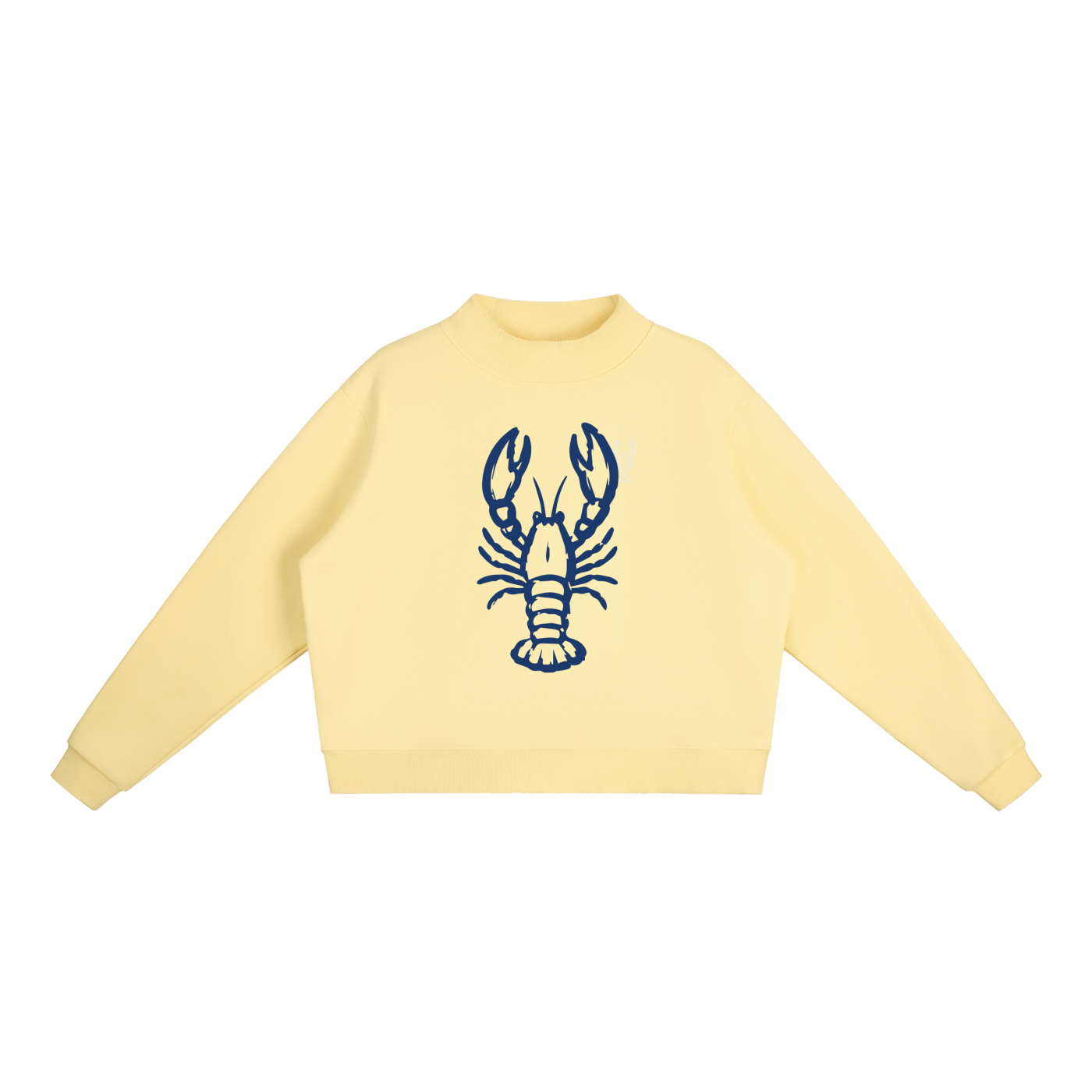 Essential Fleece Mock-Neck Crew Sweatshirt