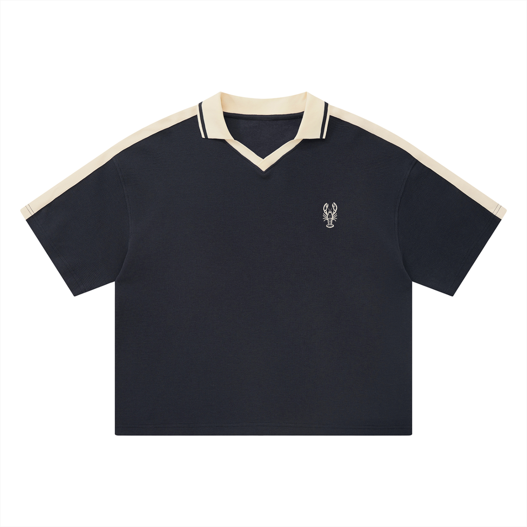 Unisex Color Block Polo Shirt