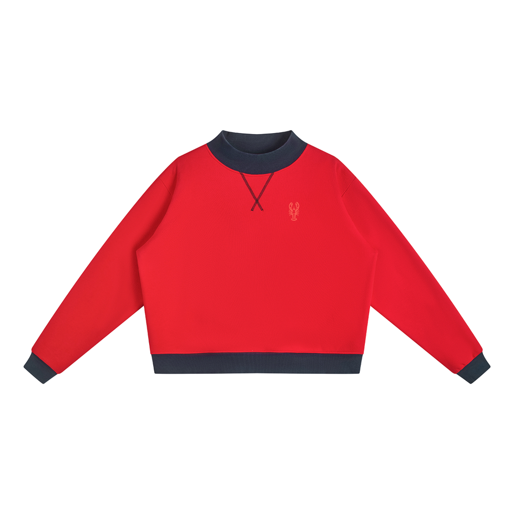 Women’s Mock Neck Crewneck Sweatshirt