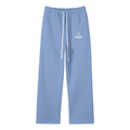 Unisex Solid Color Fleece Straight Leg Pants