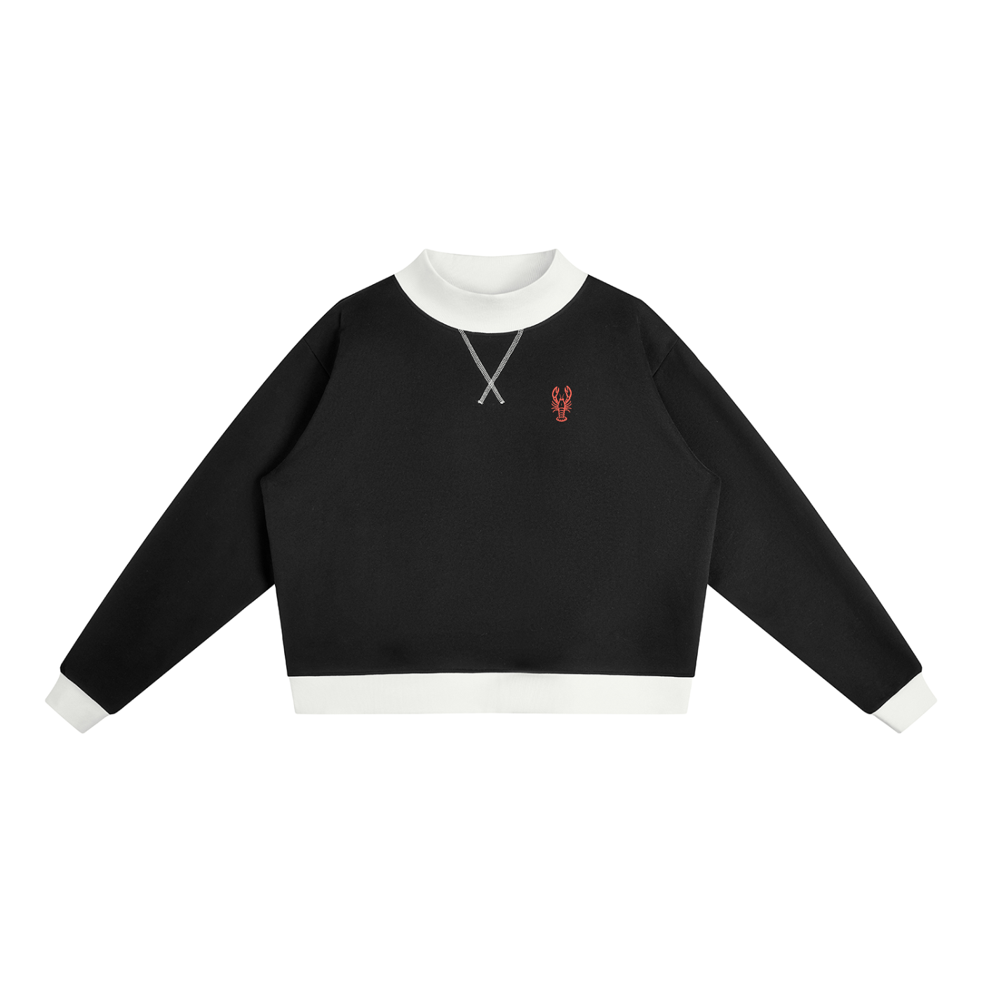 Women’s Mock Neck Crewneck Sweatshirt