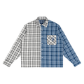 Unisex Oversized Plaid Color Block Shirt