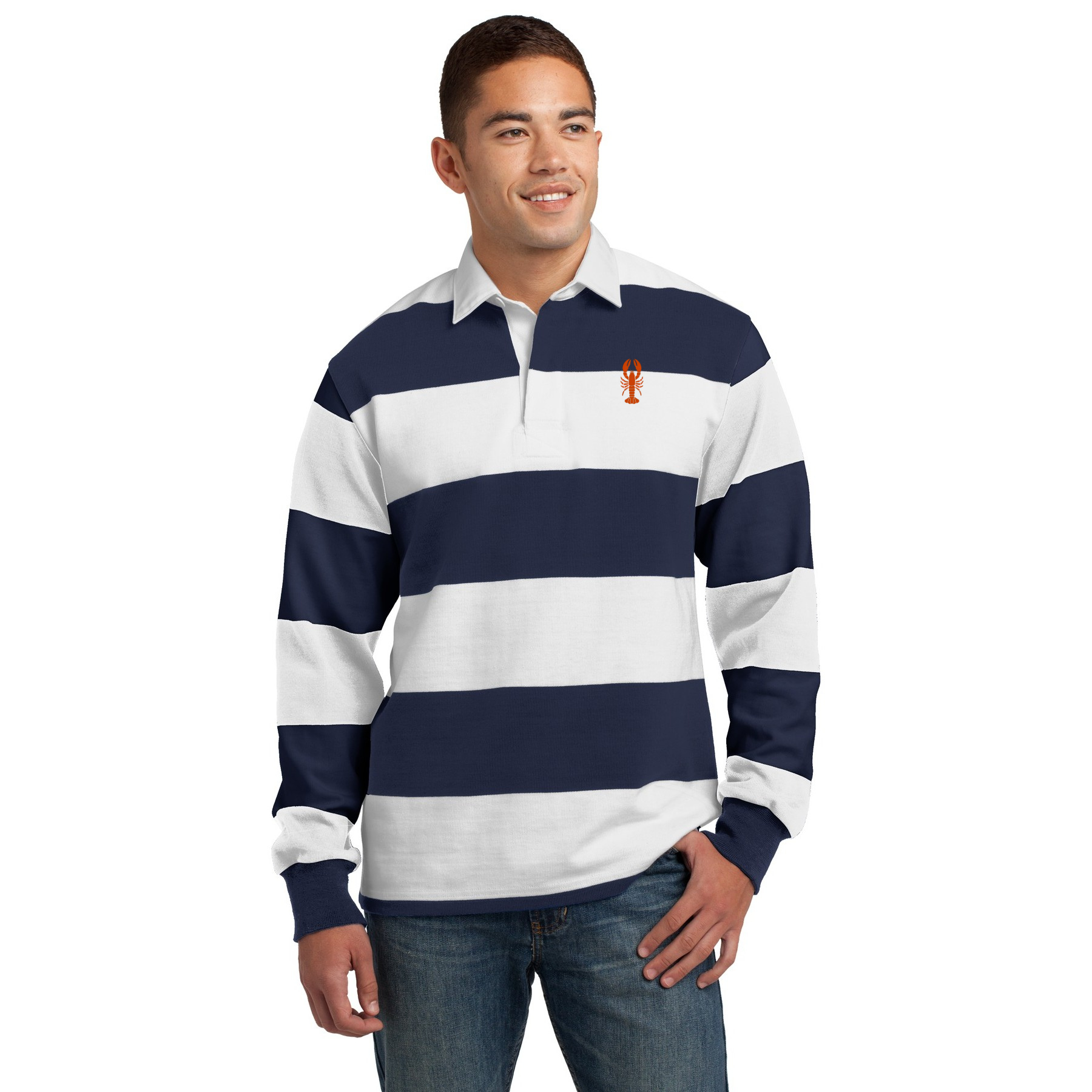 Classic Striped Rugby Polo — Long Sleeve Club Shirt