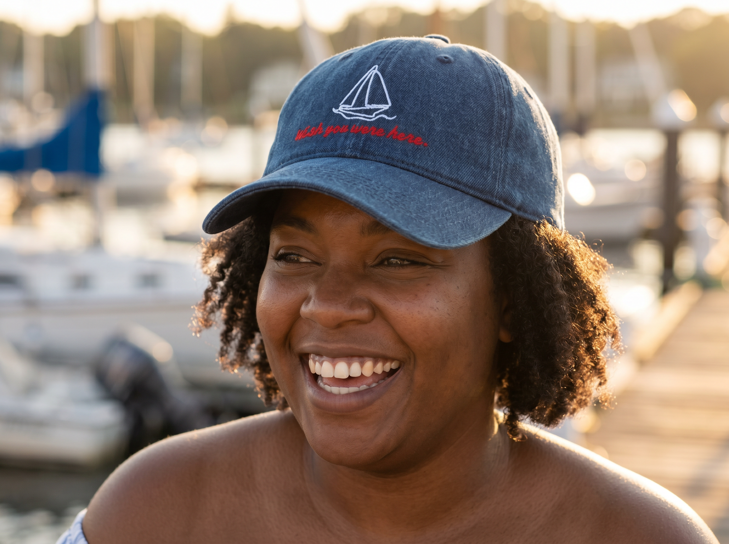 Wish you were here Denim Hat