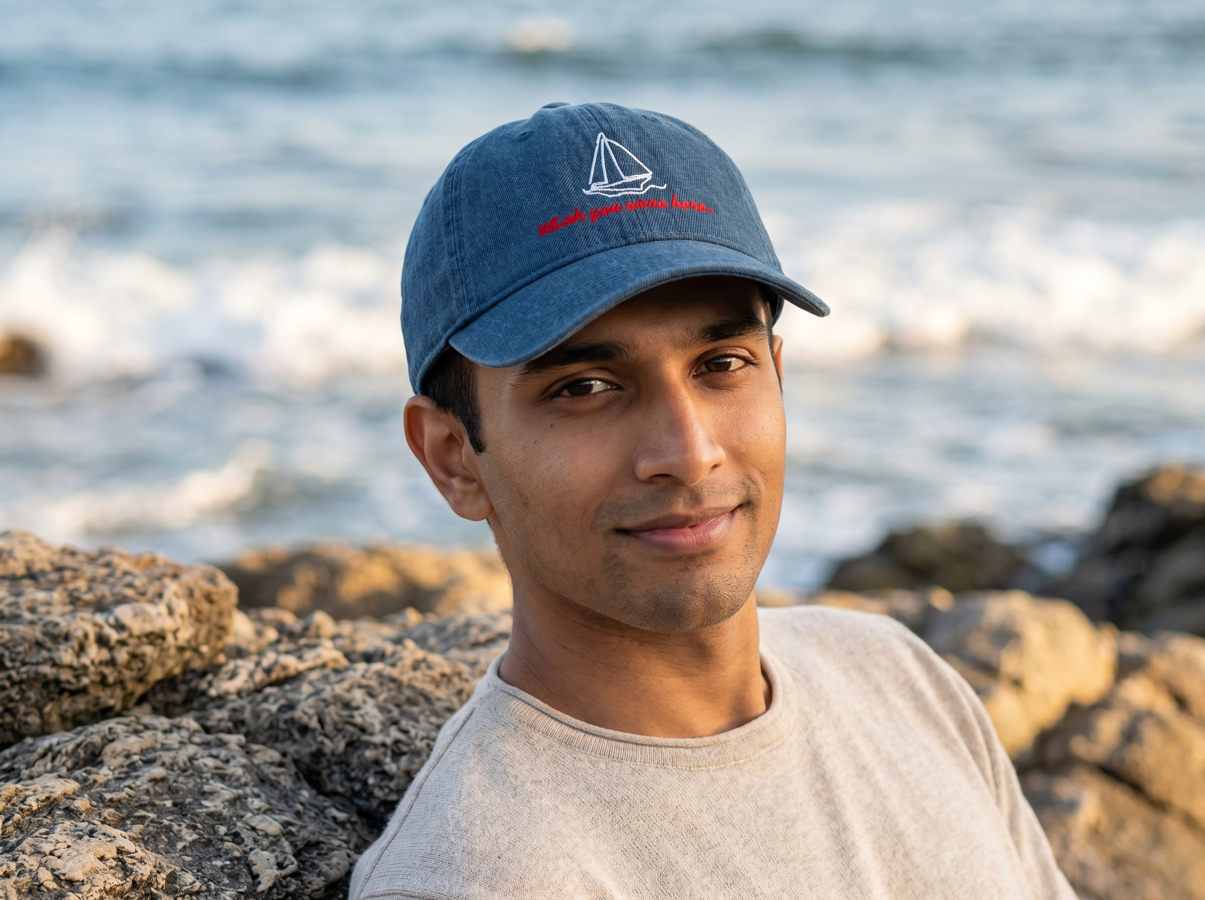 Wish you were here Denim Hat