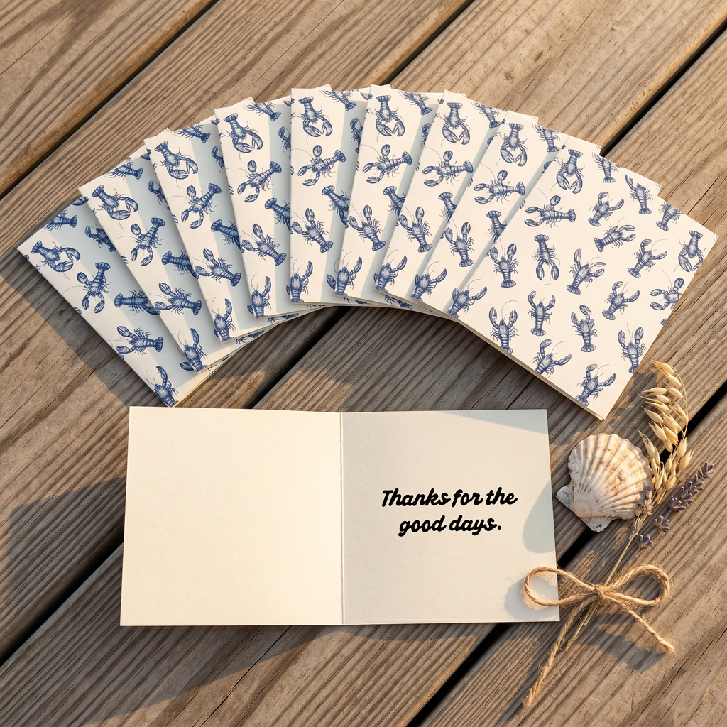 Pack of 10 Greeting Cards (Thanks for the good days)