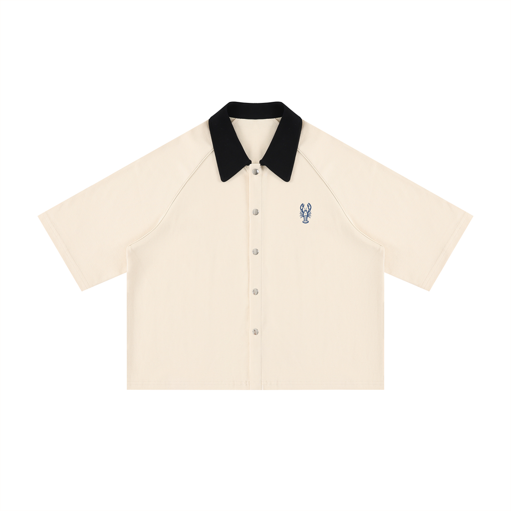 Unisex Color Block Boxy Short Sleeve Shirt