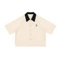 Unisex Color Block Boxy Short Sleeve Shirt