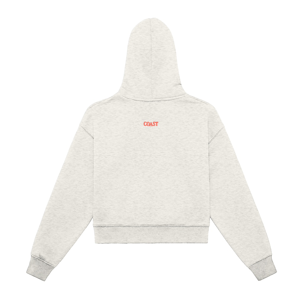 Women's Fleeced Zip-Up Cropped Hoodie