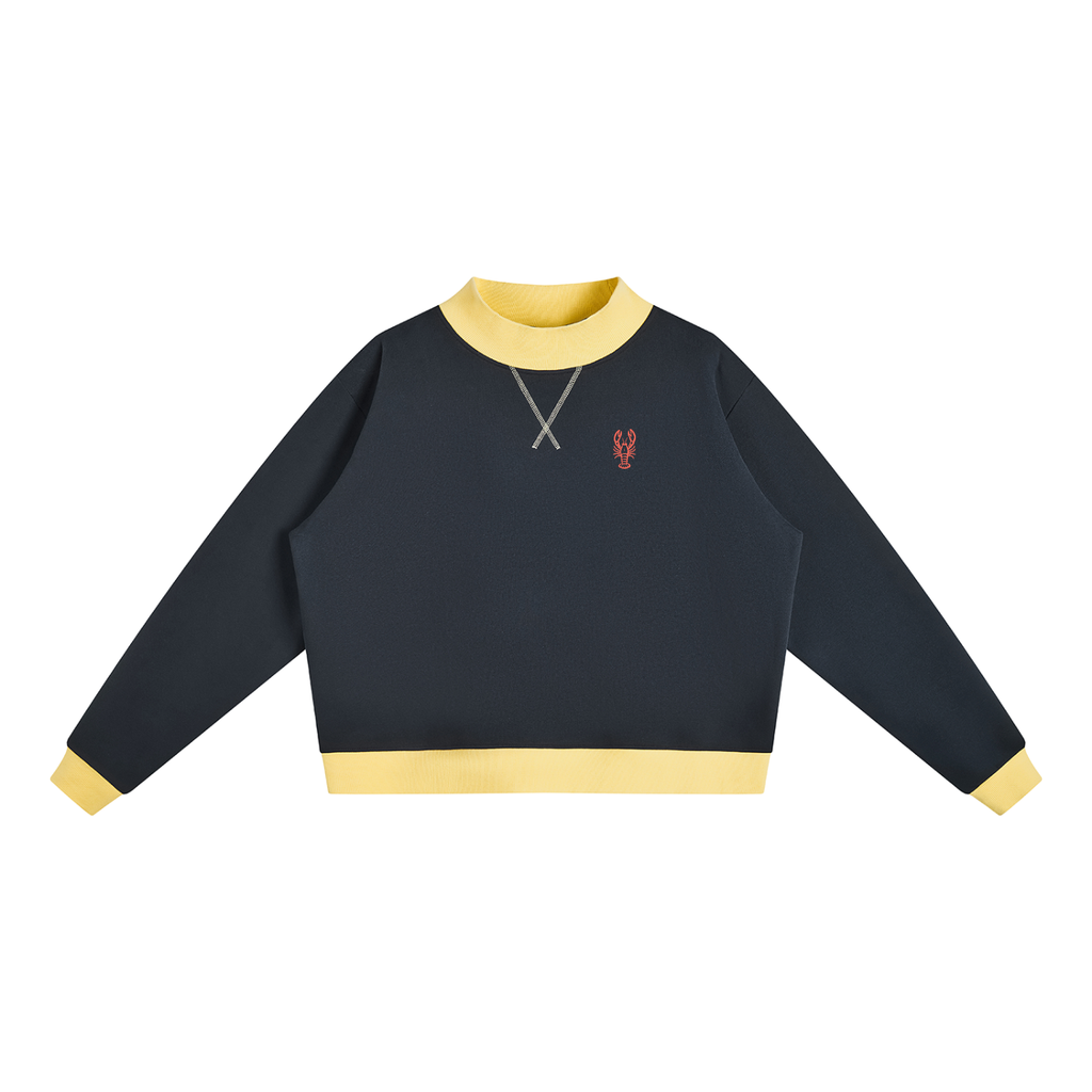 Women’s Mock Neck Crewneck Sweatshirt