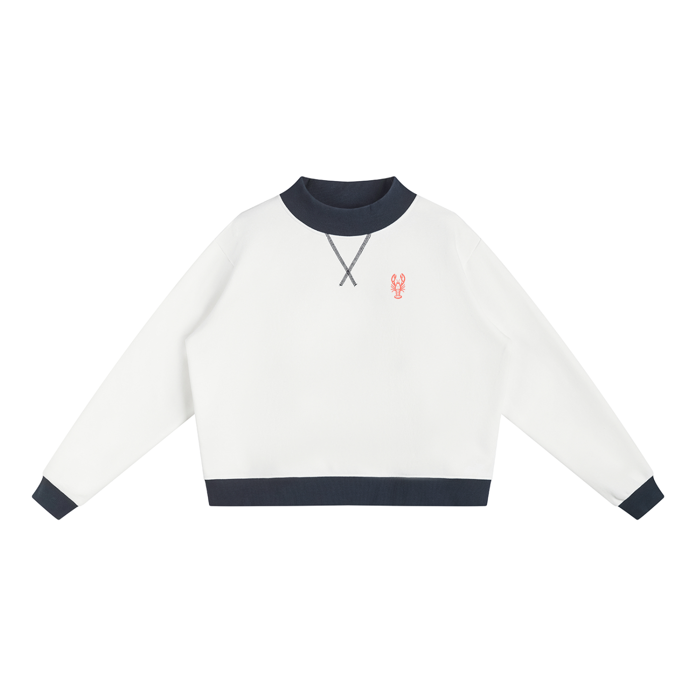 Women’s Mock Neck Crewneck Sweatshirt