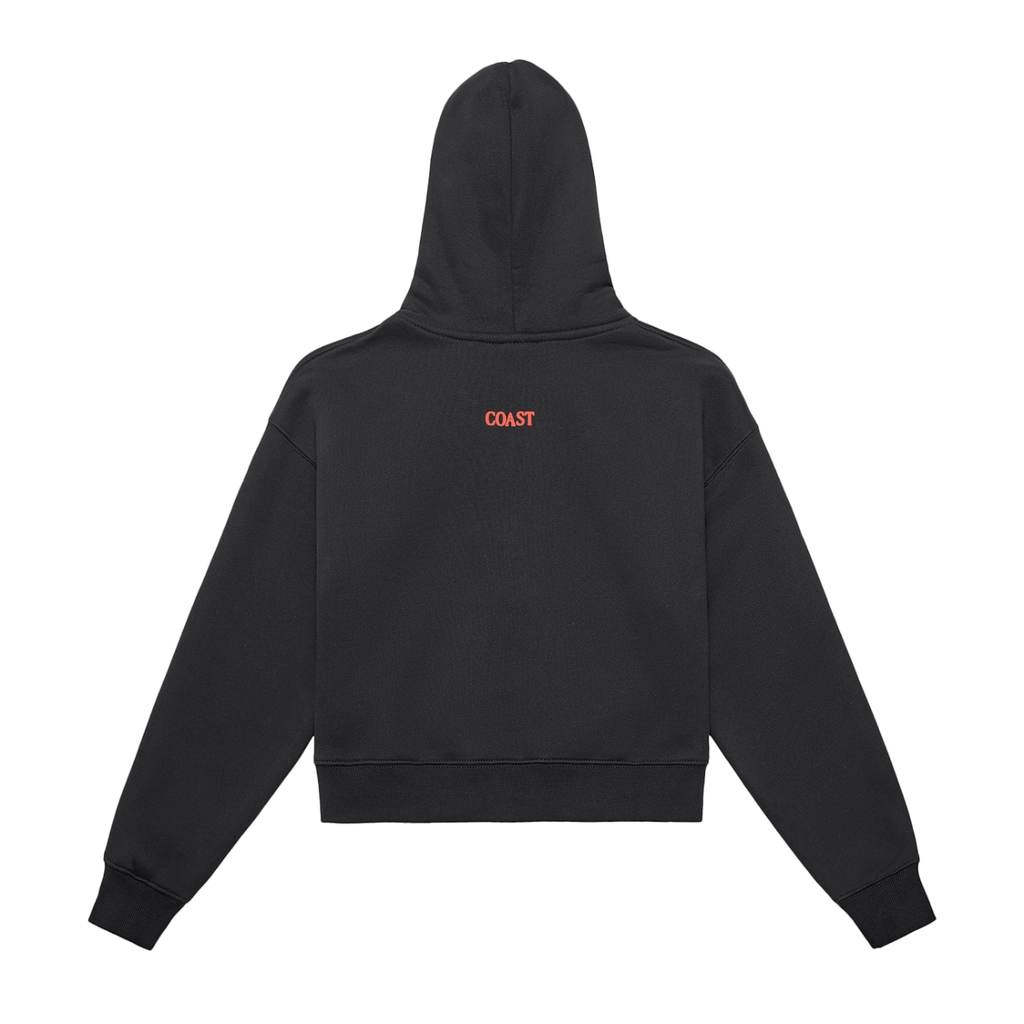 Women's Fleeced Zip-Up Cropped Hoodie