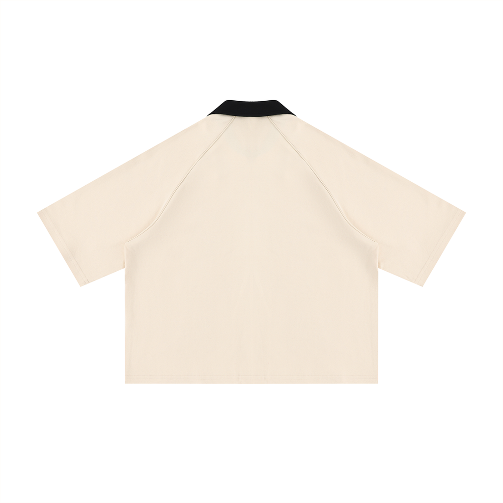 Unisex Color Block Boxy Short Sleeve Shirt