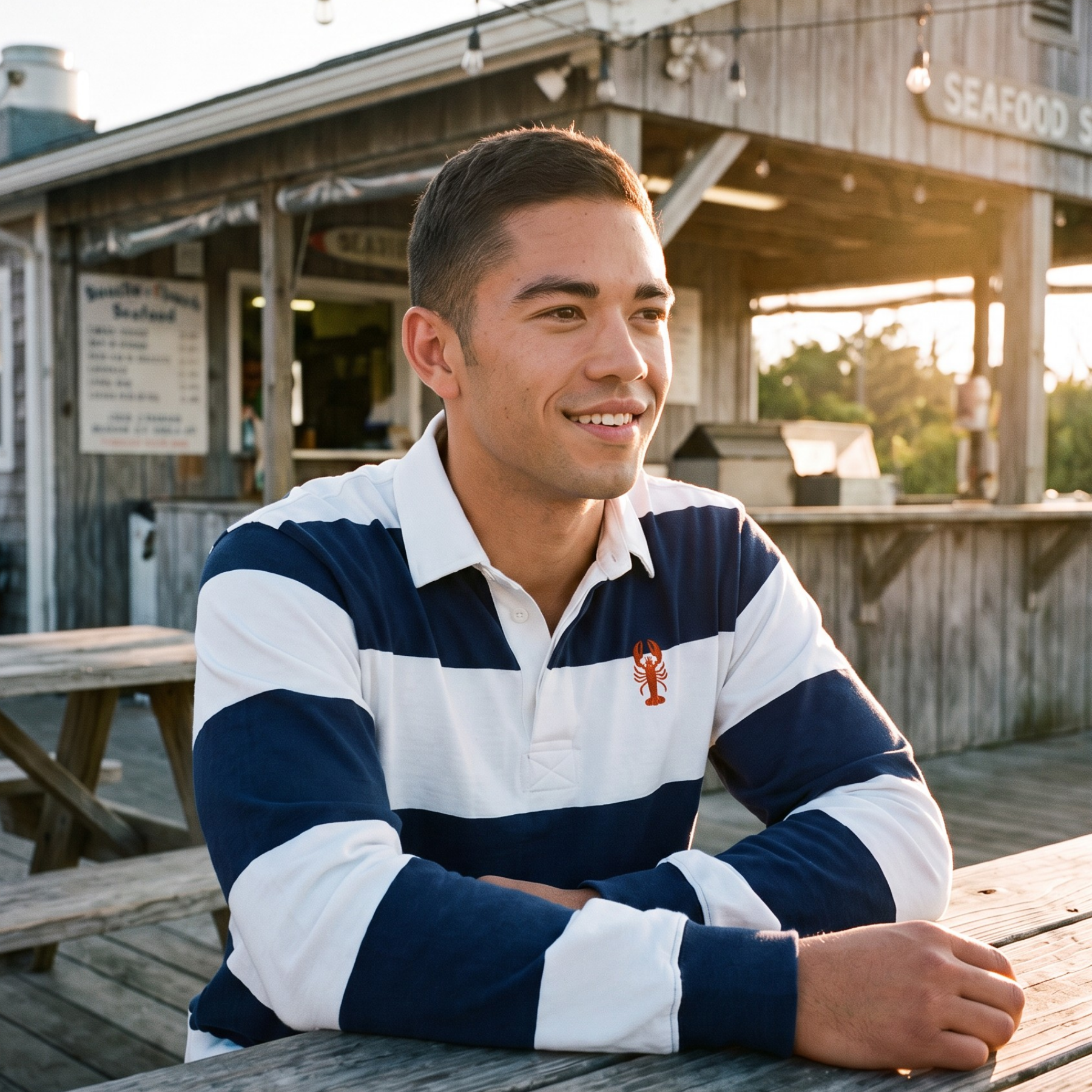 Classic Striped Rugby Polo — Long Sleeve Club Shirt