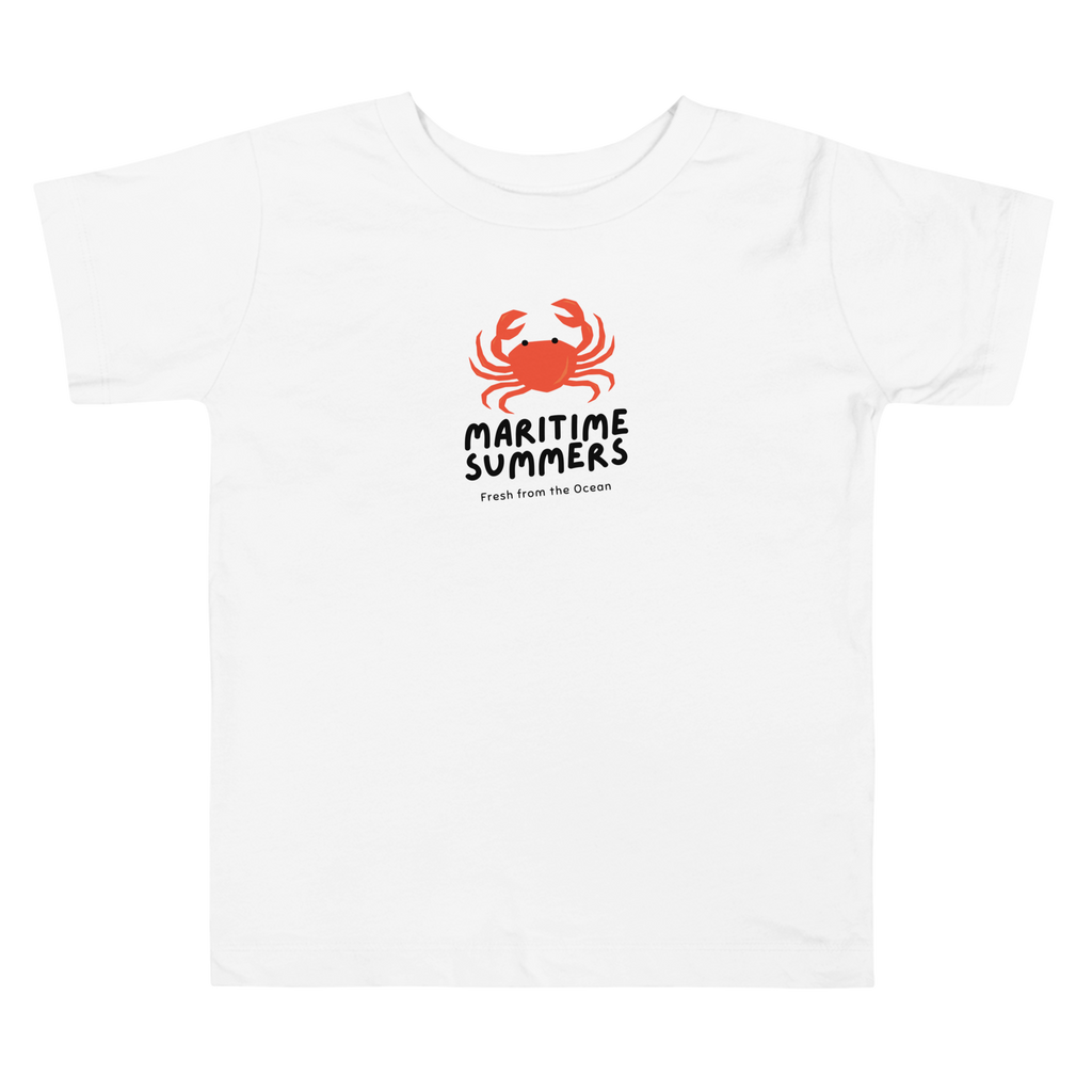 Maritime Summers Crab Toddler Short Sleeve Tee