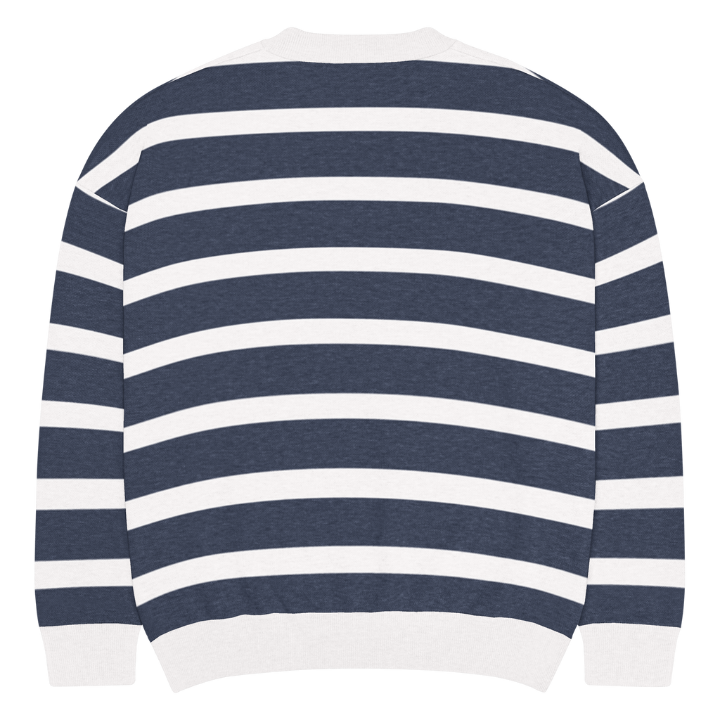 Relaxed fit knitted crew neck sweater